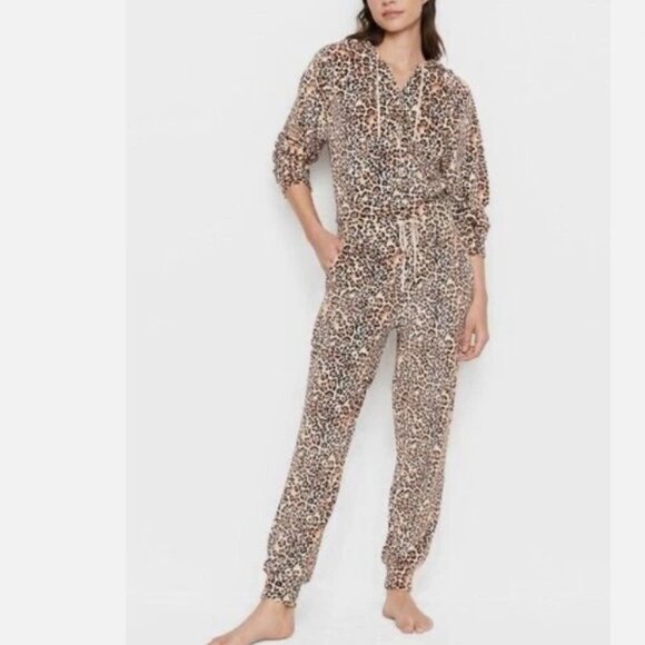 Victoria's Secret Tops - Victoria's Secret Animal Print Hoodie Size Large